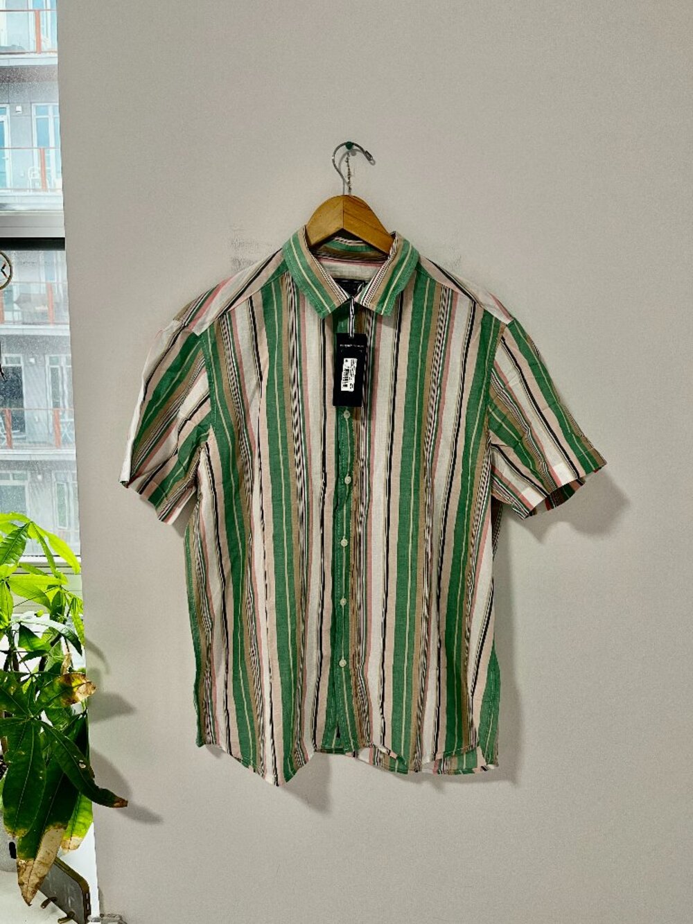 NEW Vineyard Vines Men's Awning Stripe Casual Short Sleeve Shirt Size Large